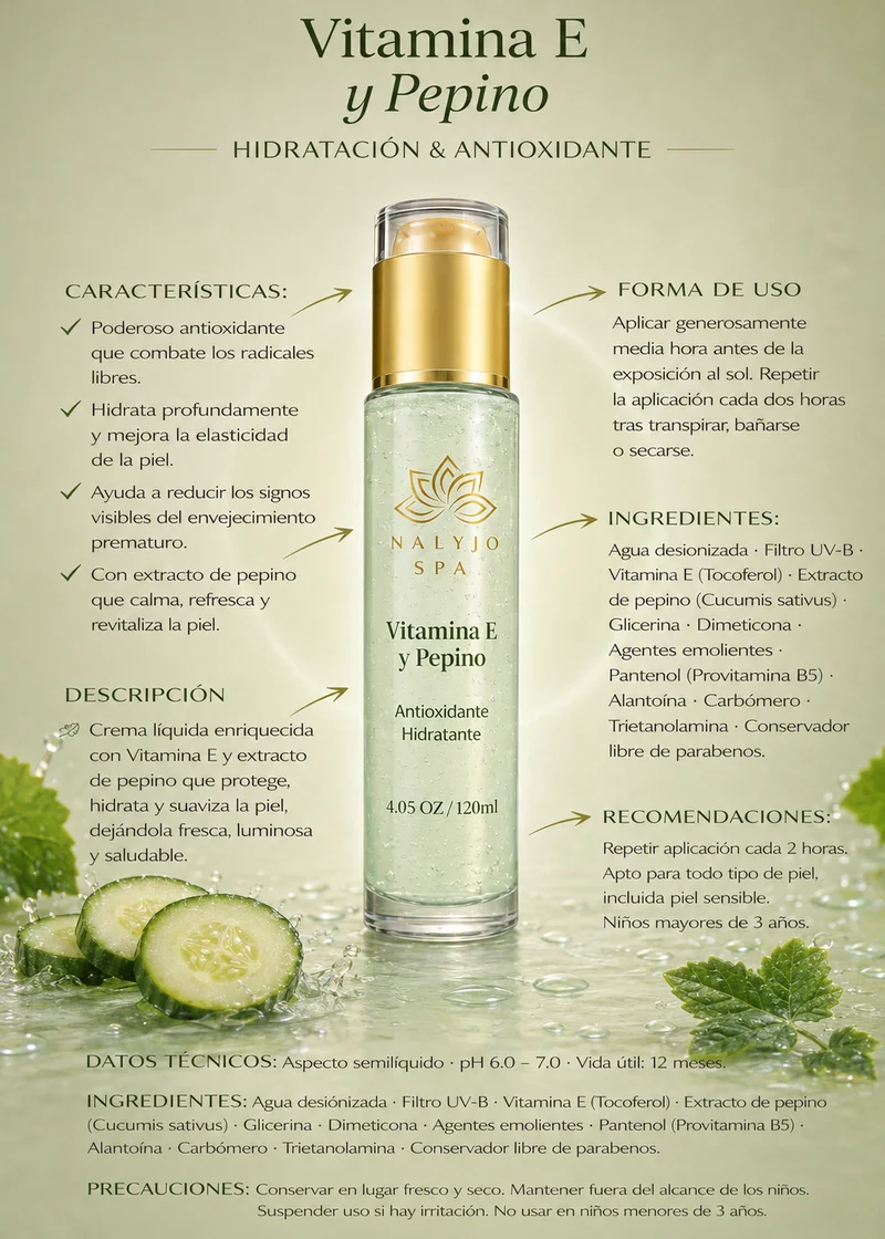 Vitamina E y Pepino